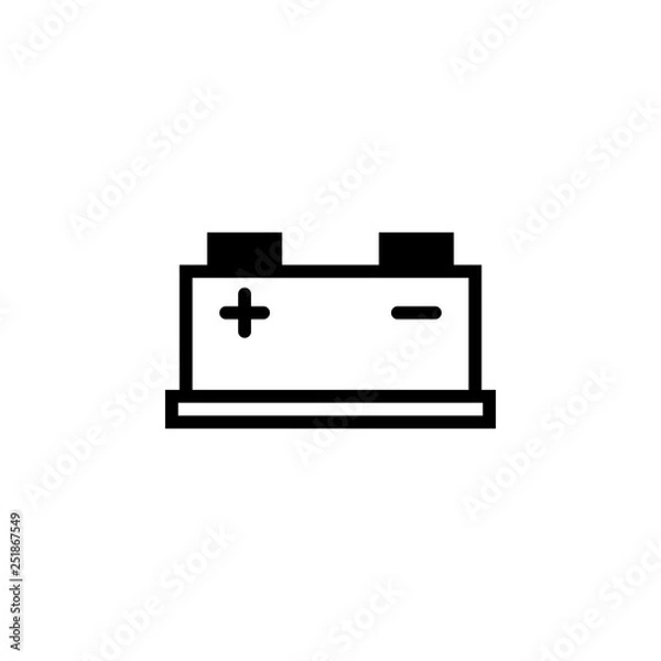 Fototapeta Battery icon vector. Battery vector design. sign design. flat style. Vector EPS 10