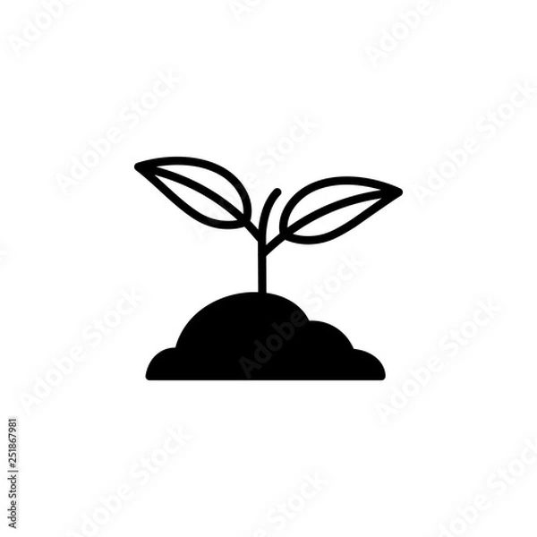 Obraz Sprout icon vector. Sprout vector design. sign design. flat style. Vector EPS 10