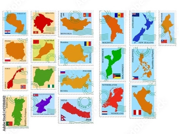 Obraz vector stamp collection