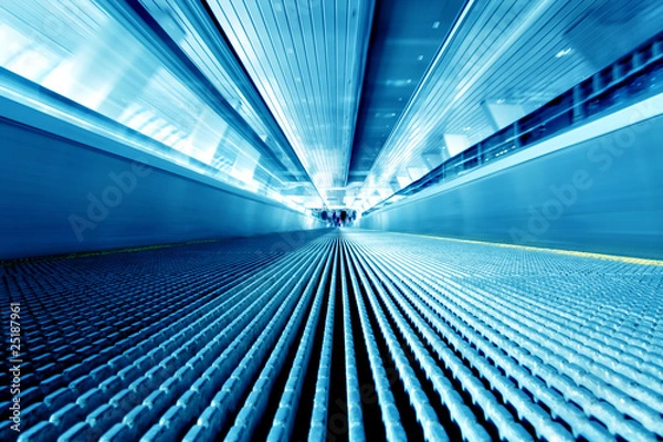 Fototapeta empty escalator in airport