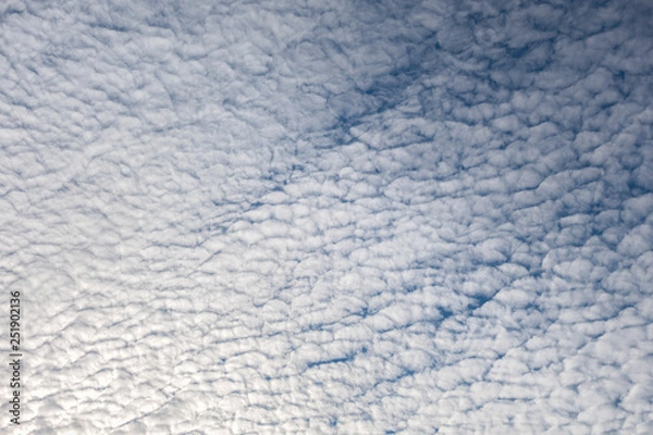 Fototapeta Blue sky cloud in winter for background texture
