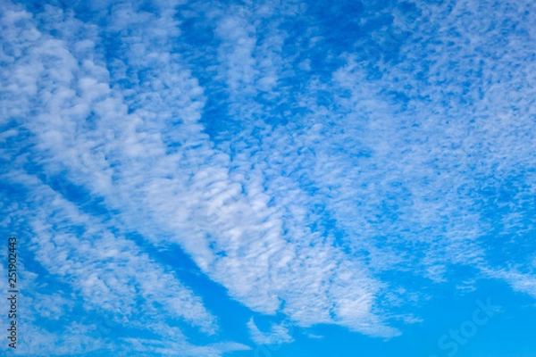 Fototapeta Blue sky cloud in winter for background texture
