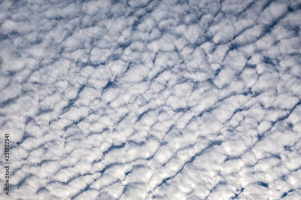 Fototapeta Blue sky cloud in winter for background texture