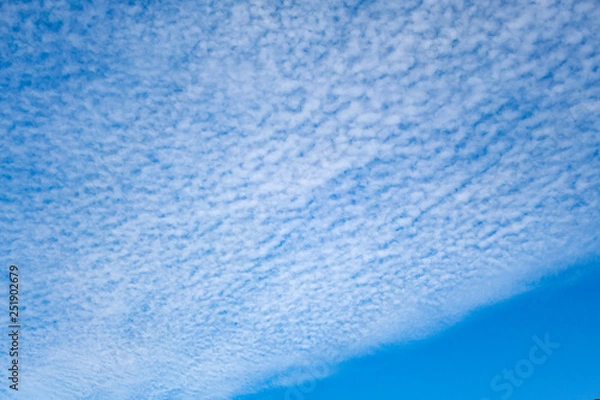 Fototapeta Blue sky cloud in winter for background texture