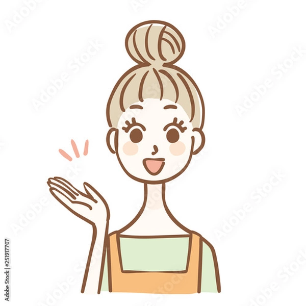 Obraz 主婦　エプロン　女性　案内