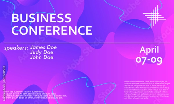 Fototapeta Business conference invitation design template