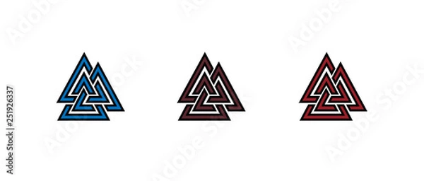 Obraz Logo symbolu Valknut