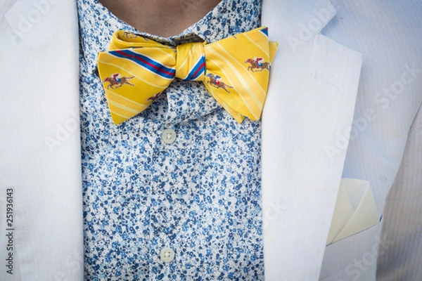 Fototapeta Colorful Suit and Tie Mens Combo for Derby Close Up