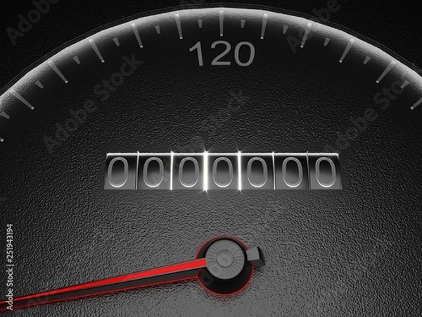 Fototapeta 3D rendering. Arrow speedometer