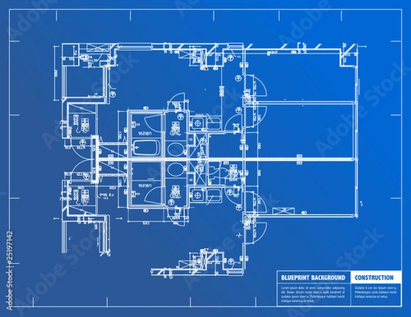 Fototapeta Blueprint