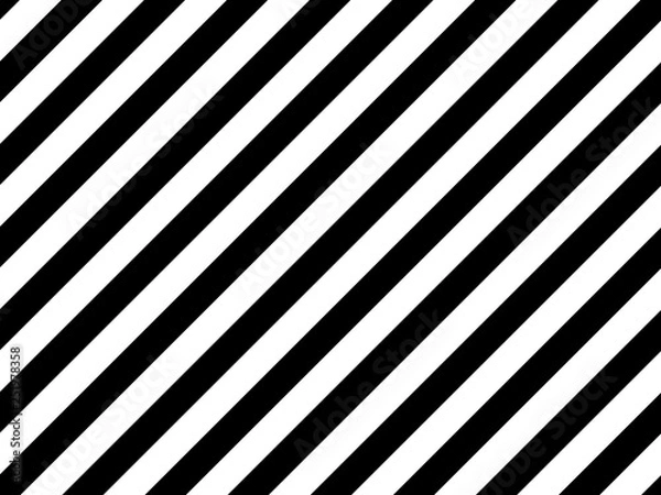 Obraz Diagonal black stripes on white background