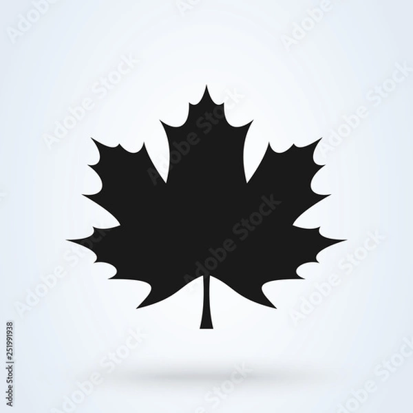 Fototapeta Maple leaf vector icon. flat maple leaf icon isolated on white