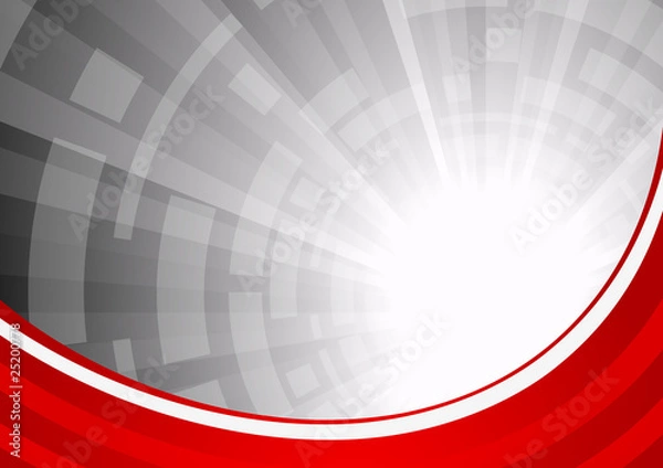 Fototapeta Vector abstract red background