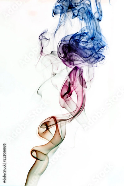 Fototapeta Abstract smoke isolated on dark background