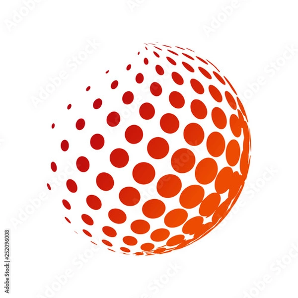 Obraz Sphere with dots and gradient