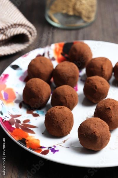 Obraz Homemade chocolate truffles