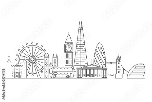 Obraz Panoramę Londynu.