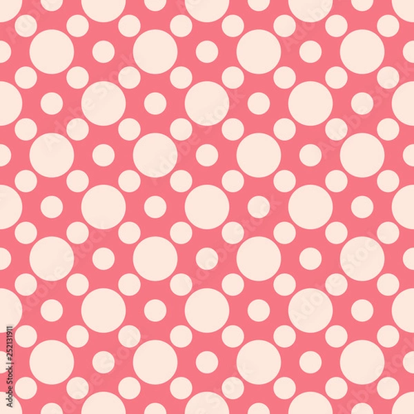 Fototapeta Colorful round seamless pattern. Dotted background. Vector illustration.