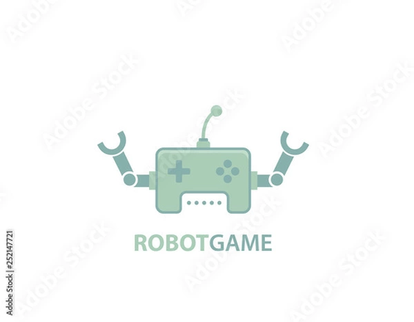 Fototapeta Robot game console logo