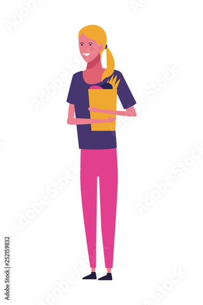 Obraz young woman cartoon