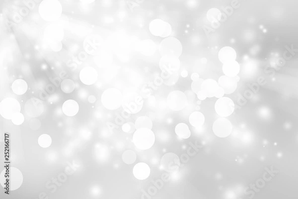 Fototapeta white blur abstract background. bokeh Christmas blurred beautiful shiny Christmas lights