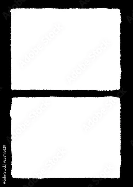 Obraz Abstract Dual Decorative Black & White Photo Frame. Type Text Inside, Use as Overlay or for Layer / Clipping Mask