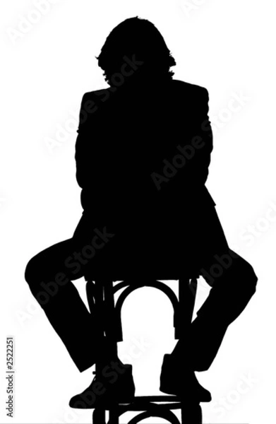 Obraz sihlouette uomo sulla sedia