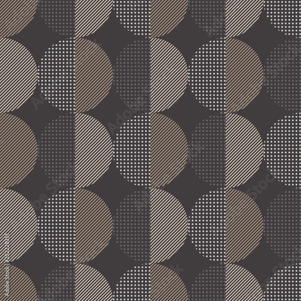 Fototapeta Polka dot seamless pattern. Circles of dots and stripes. Geometric background. Can be used for wallpaper, textile, invitation card, wrapping, web page background.