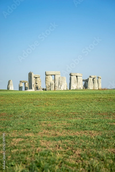 Obraz stonehenge on a clear sky sunny day