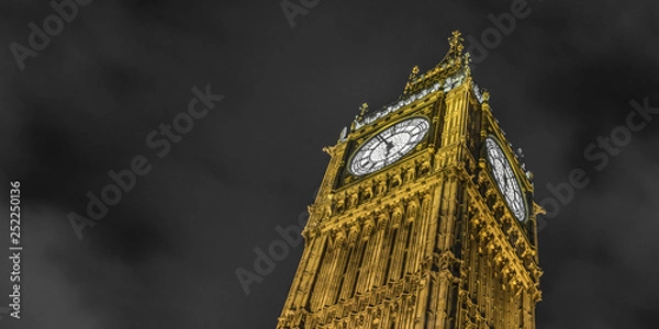 Obraz Big Ben clock tower at night