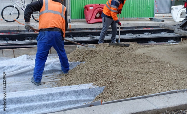 Obraz ouvriers sur le chantier