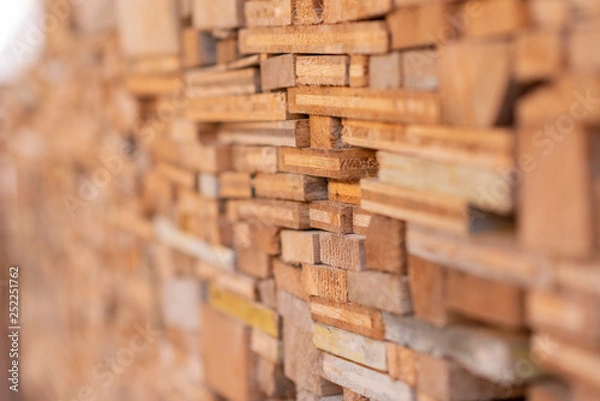 Fototapeta filled frame wooden planks wood structure background