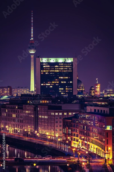 Obraz Berlin skyline in the night 