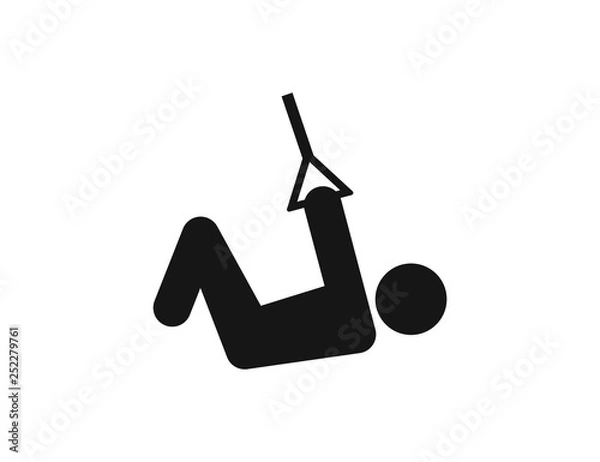 Fototapeta Trx icon, trx training vector web icon isolated on white background, EPS 10, top view