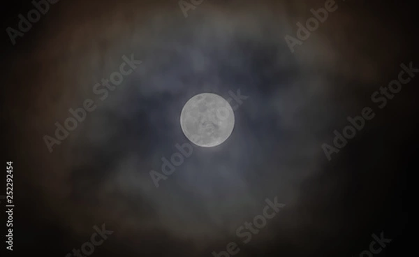 Fototapeta Full moon with clouds