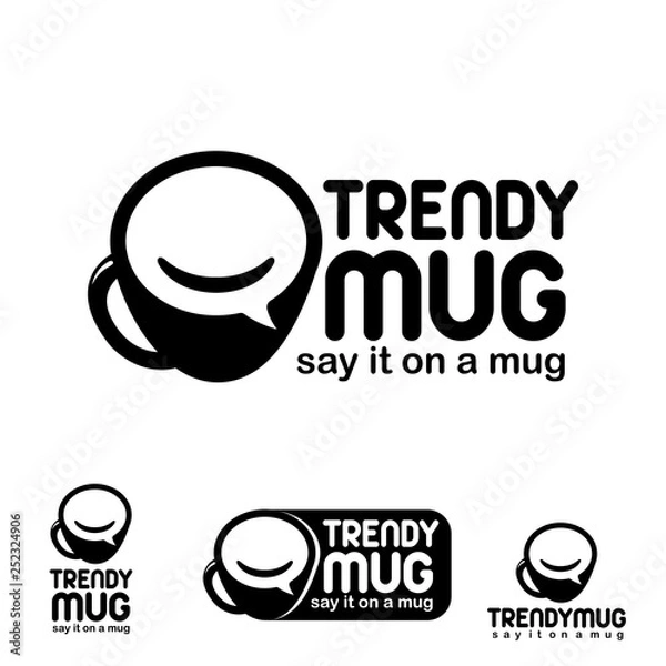 Obraz Mug Talk logo cafe drink