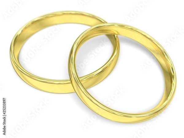 Obraz wedding rings with blurry focus