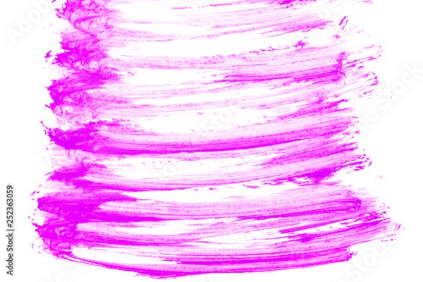 Fototapeta Beautiful abstract brush strokes with colorful gouache paint on isolated background