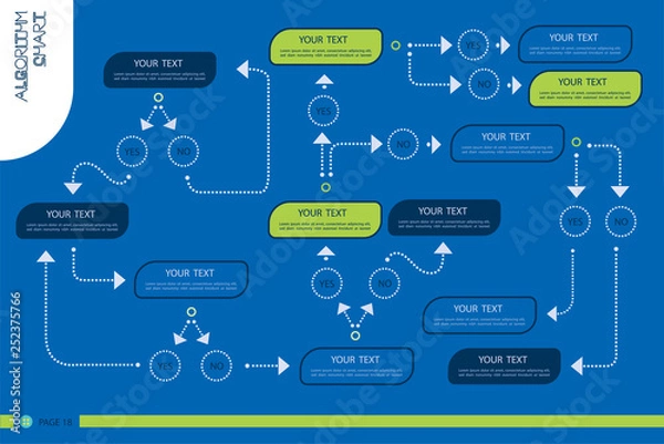Fototapeta Set Infographic Business data visualization.Process chart,Algorithm flowchart of graph, diagram with steps, options or processes.Vector template for presentation,infographic Creative illustration.