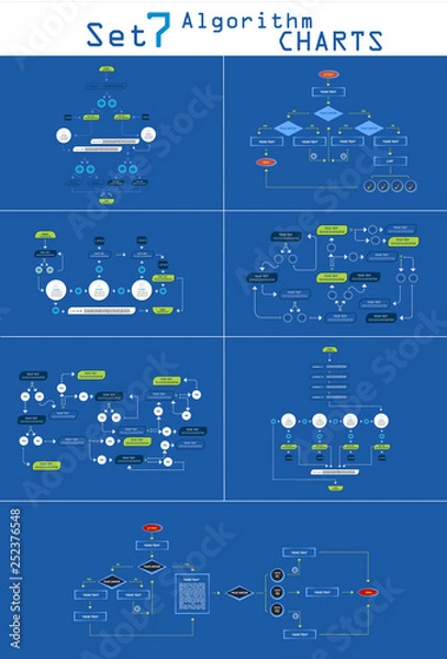 Fototapeta Set Infographic Business data visualization.Process chart,Algorithm flowchart of graph, diagram with steps, options or processes.Vector template for presentation,infographic Creative illustration.
