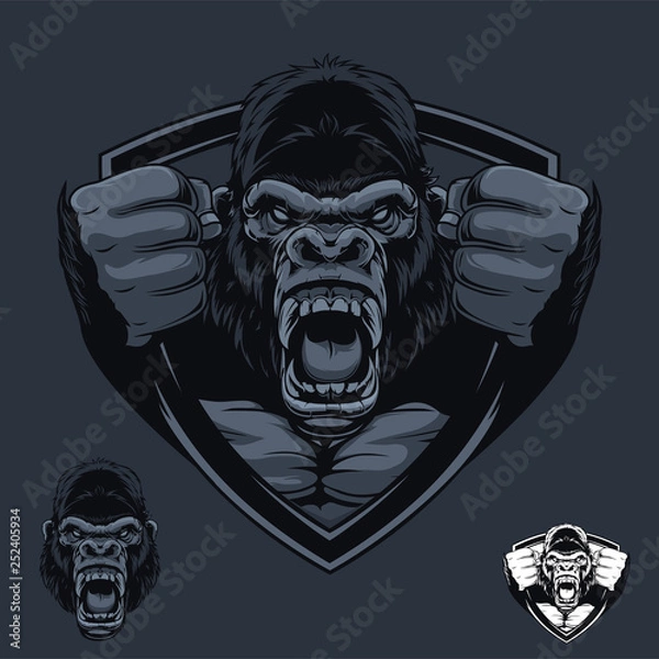 Obraz Gorilla Badge Logo