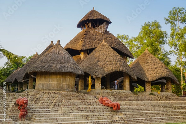Fototapeta Architecture in the territory of Gurukul - Vedic school for boys in Mayapur, India