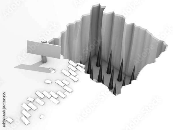 Obraz Beware the pitfalls - concept for business or personal