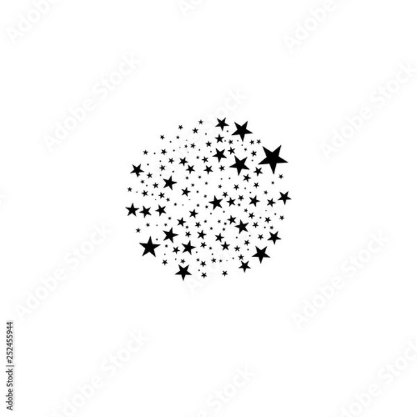 Obraz Stars In Circle Vector Illustration. Flat icon star frame symbol