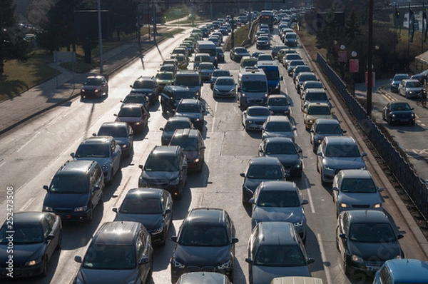 Obraz Traffic jam in the rush hour