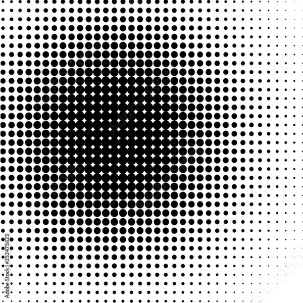 Fototapeta Background of raster semitone of black points on the white 