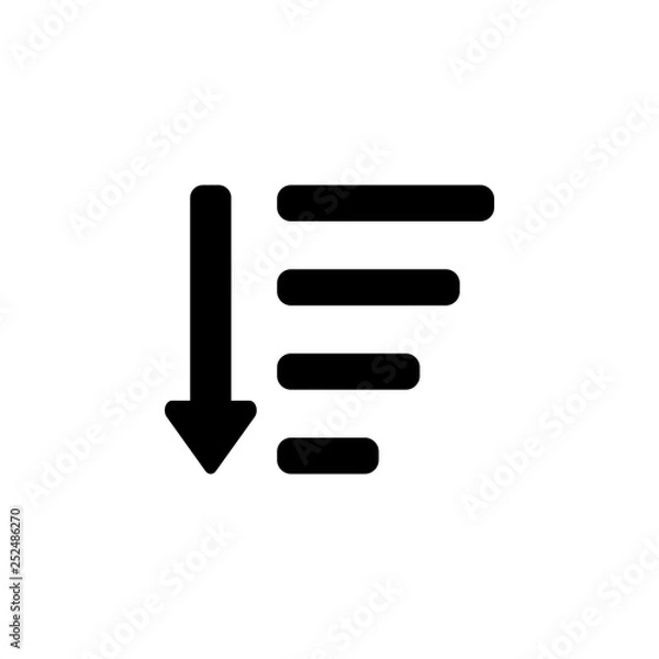 Obraz sort by attributes icon. Signs and symbols can be used for web, logo, mobile app, UI, UX