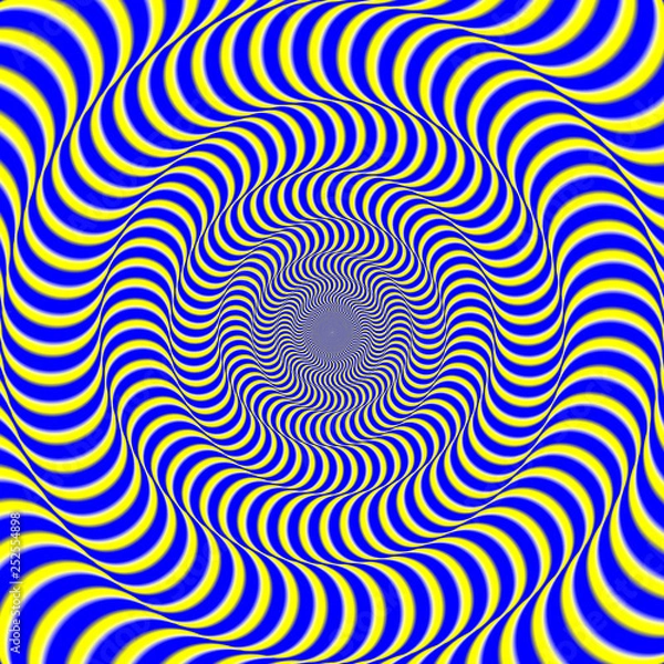 Fototapeta Psychedelic optical spin illusion background.