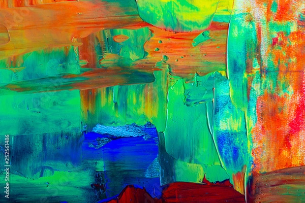Fototapeta abstraction art oil paints canvas painting grunge color  macro background