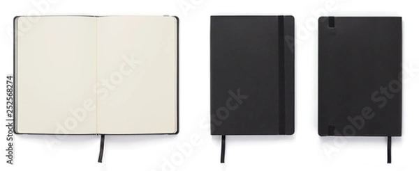 Fototapeta paper notebook or note pad isolated at white